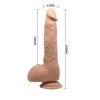 Duże realistyczne dildo żylaste na przyssawce 24 cm
